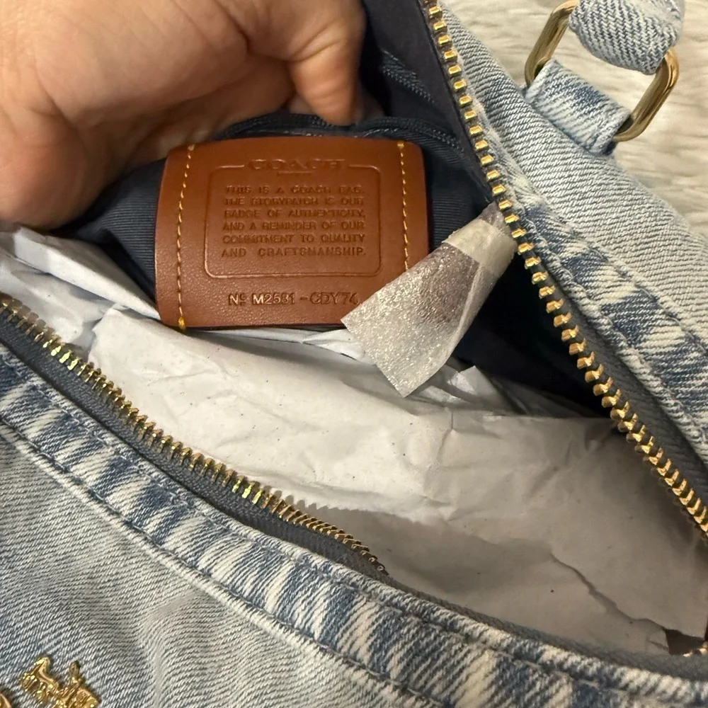 Coach Love Denim Rowan Purse NWT offers accepted - Picture 3 of 4
